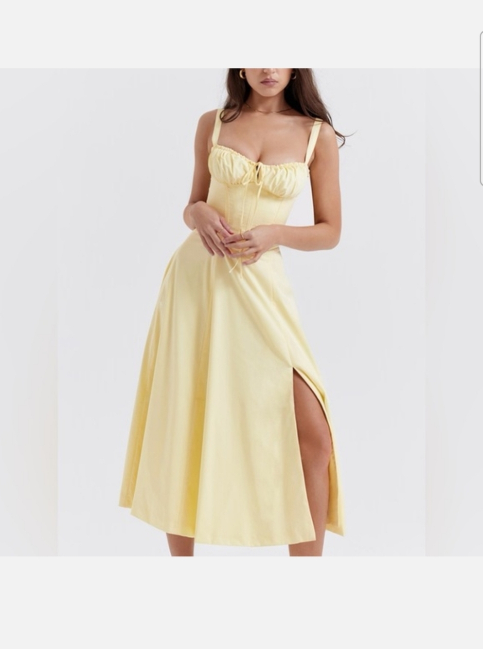 Ruched Cup Detail Long Sundress Xs House Of Cb  Inspire Dress Spring, Summer.